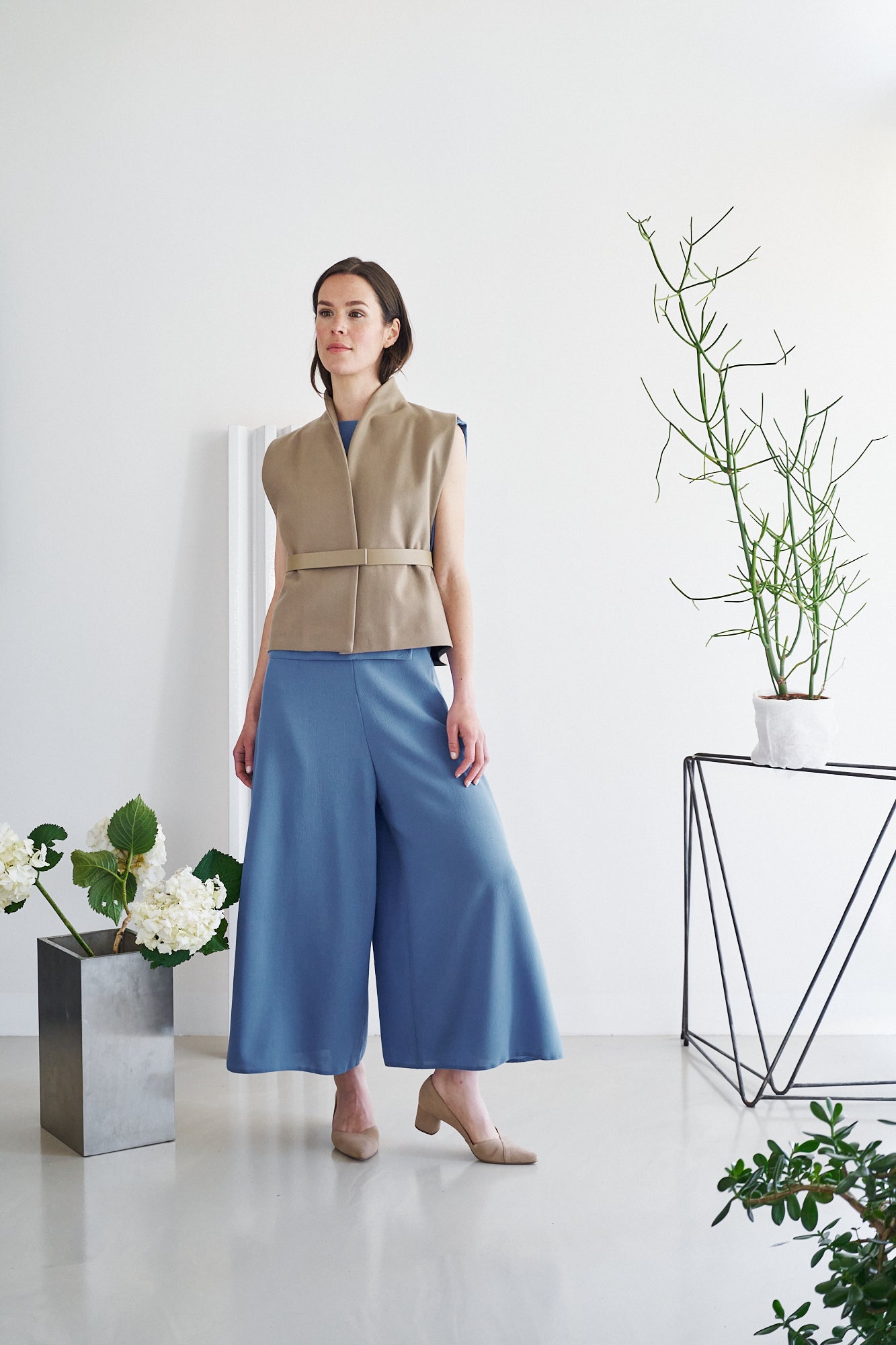 ETHEREA LEATHER BELT TAUPE