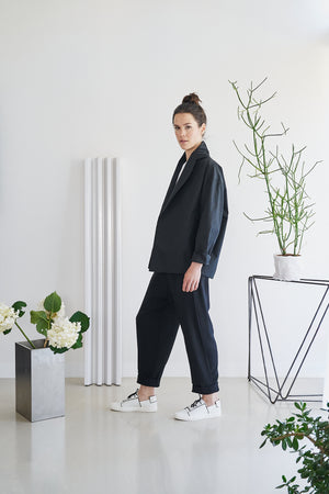 Etherea Summer COTTON KIMONO BOMBER BLACK