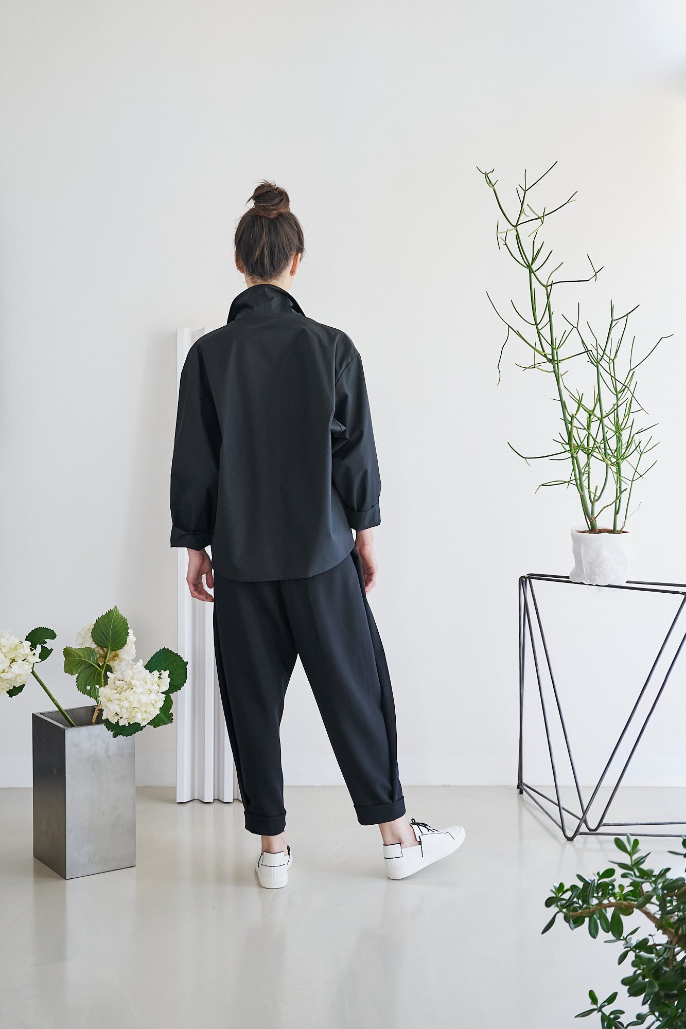 Etherea Summer COTTON KIMONO BOMBER BLACK