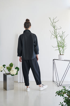 Etherea Summer COTTON KIMONO BOMBER BLACK