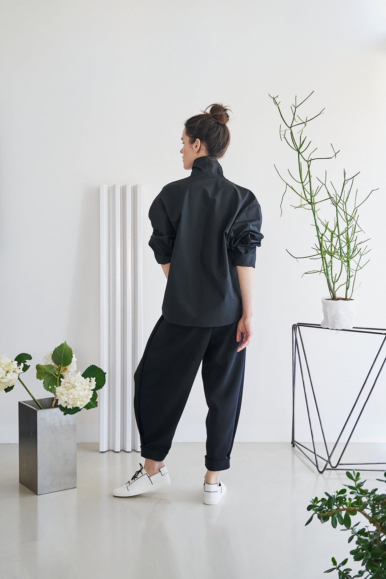 Etherea Summer COTTON KIMONO BOMBER BLACK