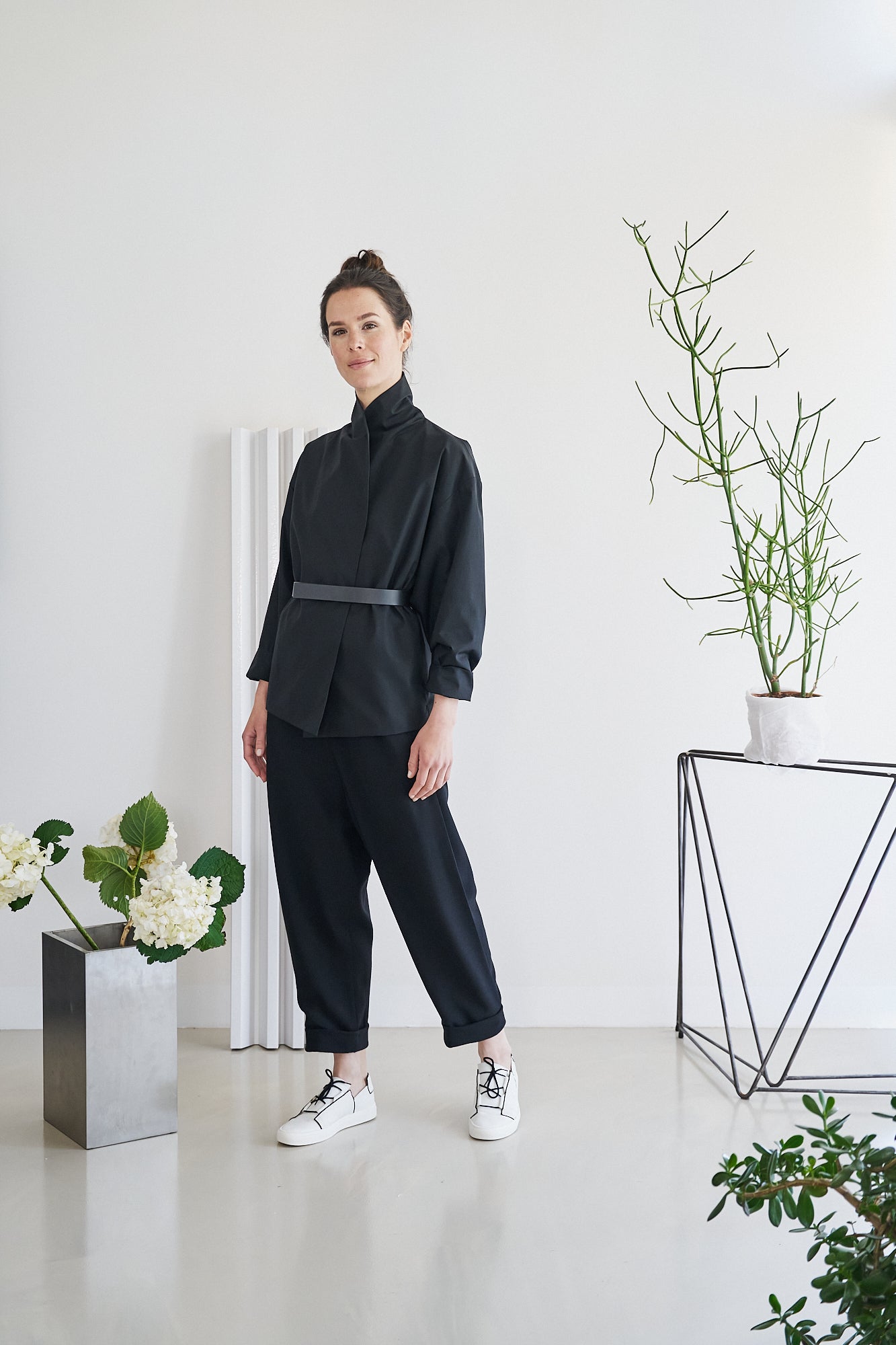 Etherea Summer COTTON KIMONO BOMBER BLACK