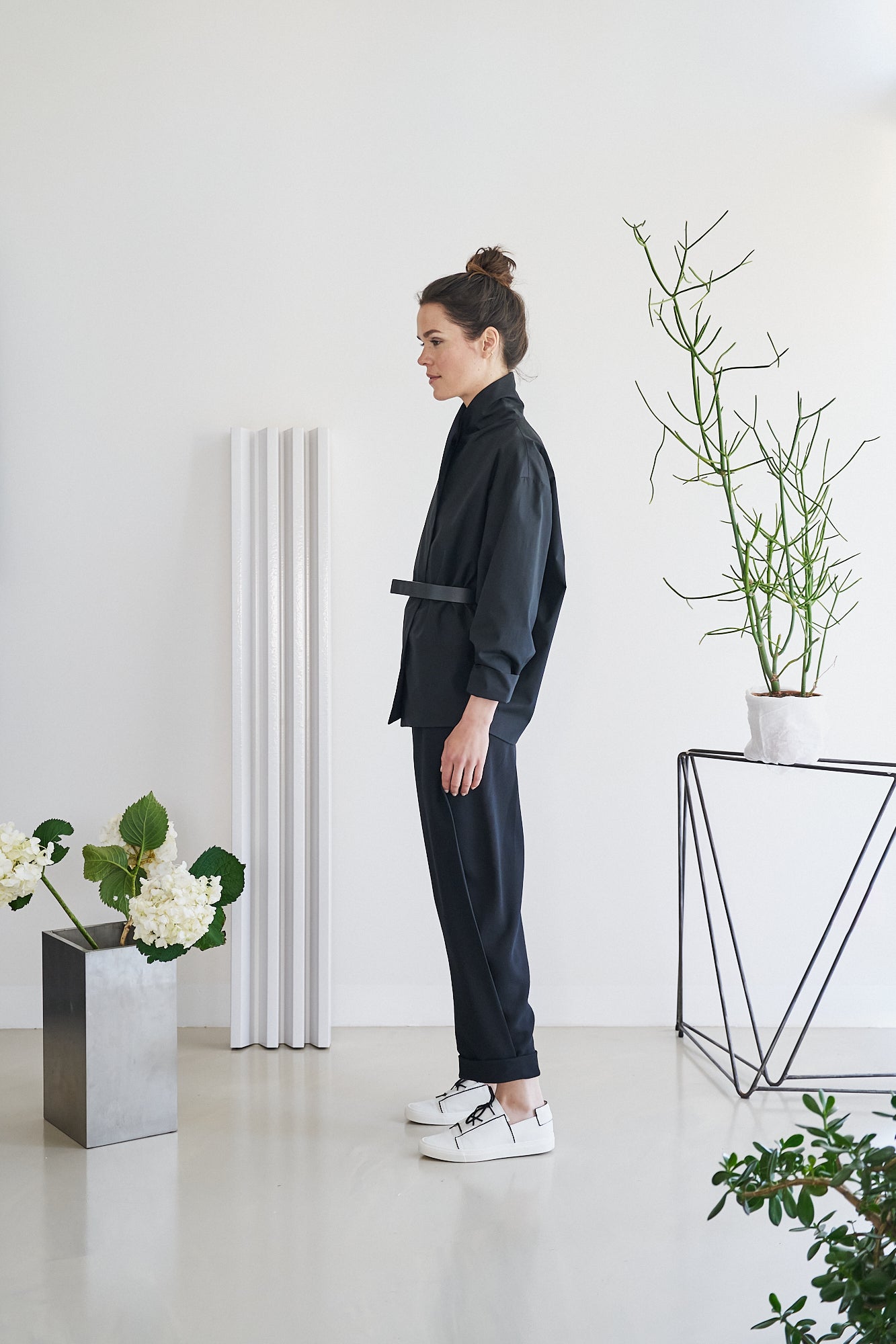 Etherea Summer COTTON KIMONO BOMBER BLACK