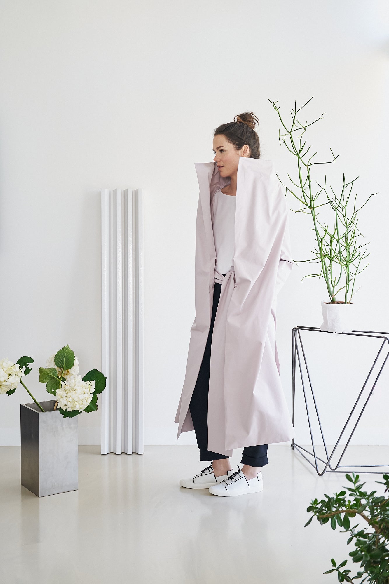 Etherea Summer COTTON KIMONO COAT MAGNOLIA NUDE