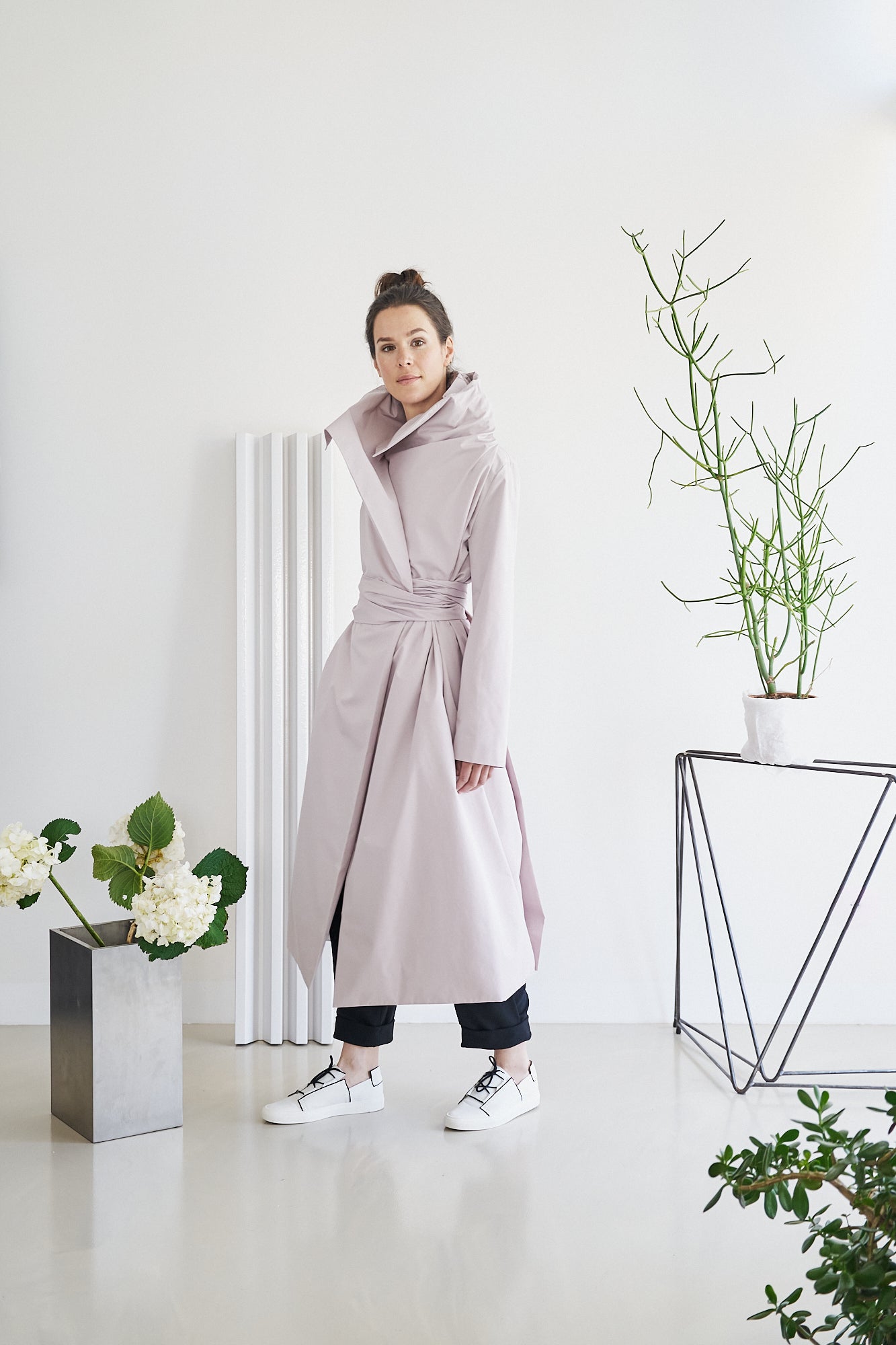 Etherea Summer COTTON KIMONO COAT MAGNOLIA NUDE
