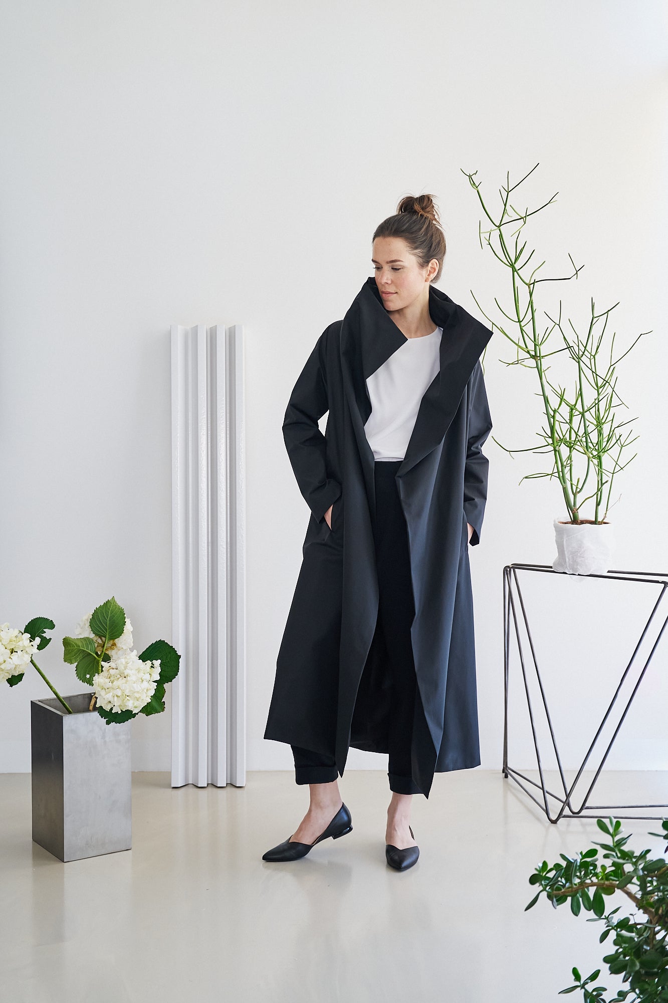 Etherea Summer COTTON KIMONO COAT BLACK