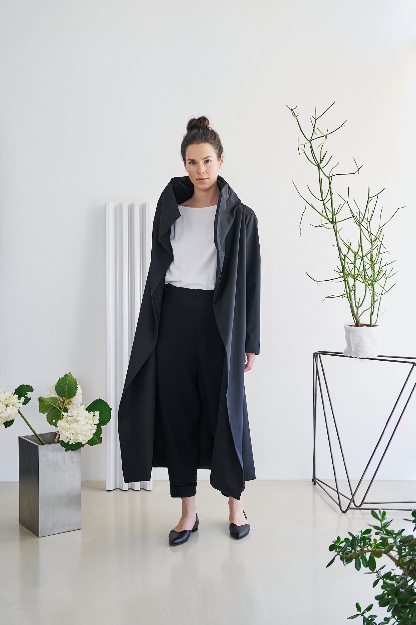 Etherea Summer COTTON KIMONO COAT BLACK