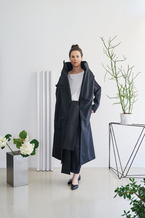 Etherea Summer COTTON KIMONO COAT BLACK