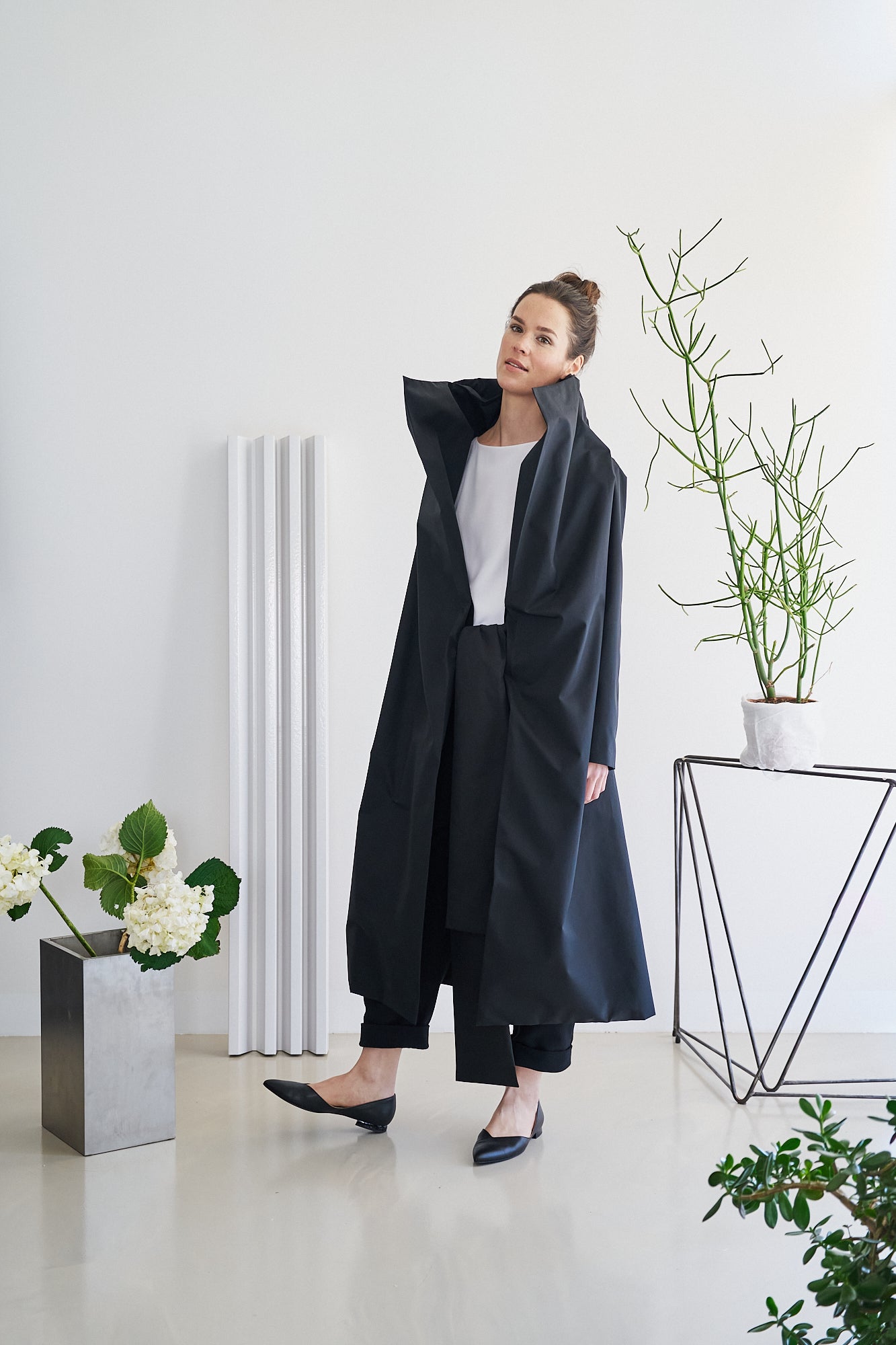 Etherea Summer COTTON KIMONO COAT BLACK