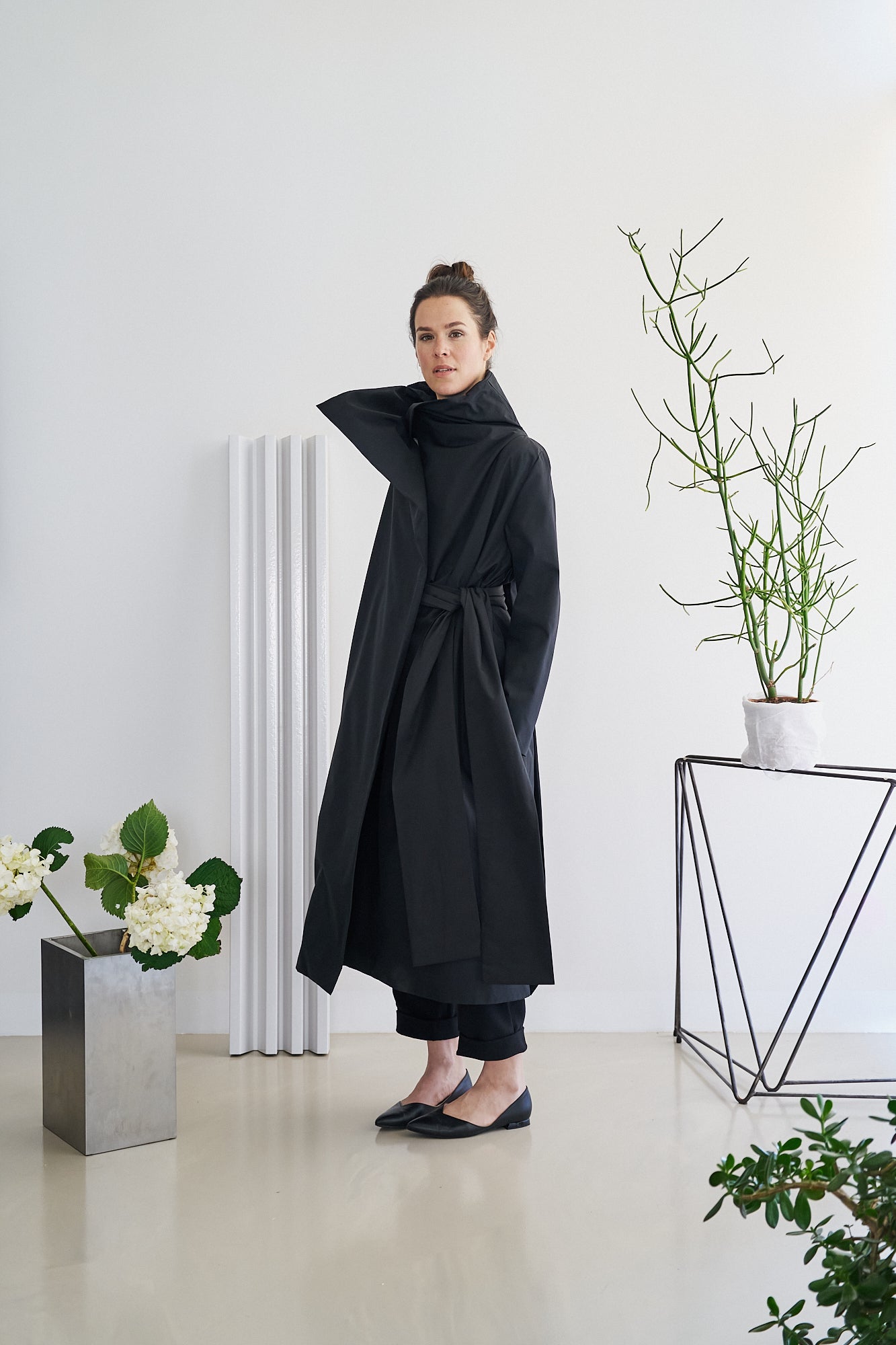 Etherea Summer COTTON KIMONO COAT BLACK