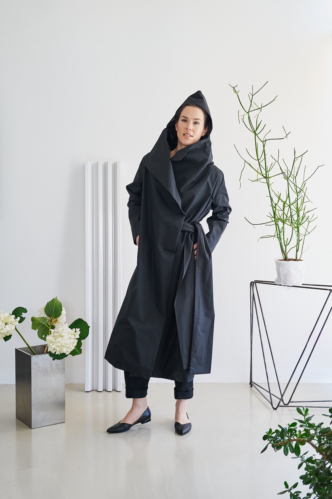 Etherea Summer COTTON KIMONO COAT BLACK