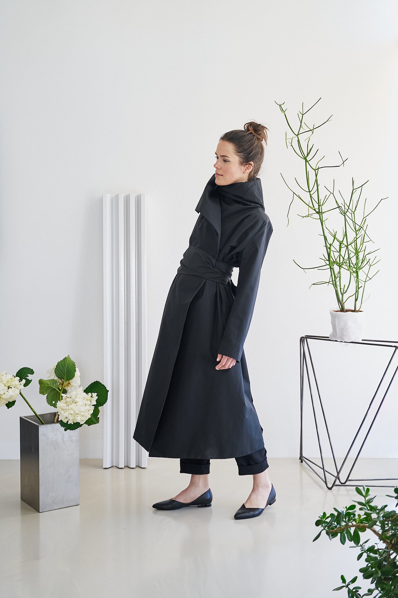 Etherea Summer COTTON KIMONO COAT BLACK