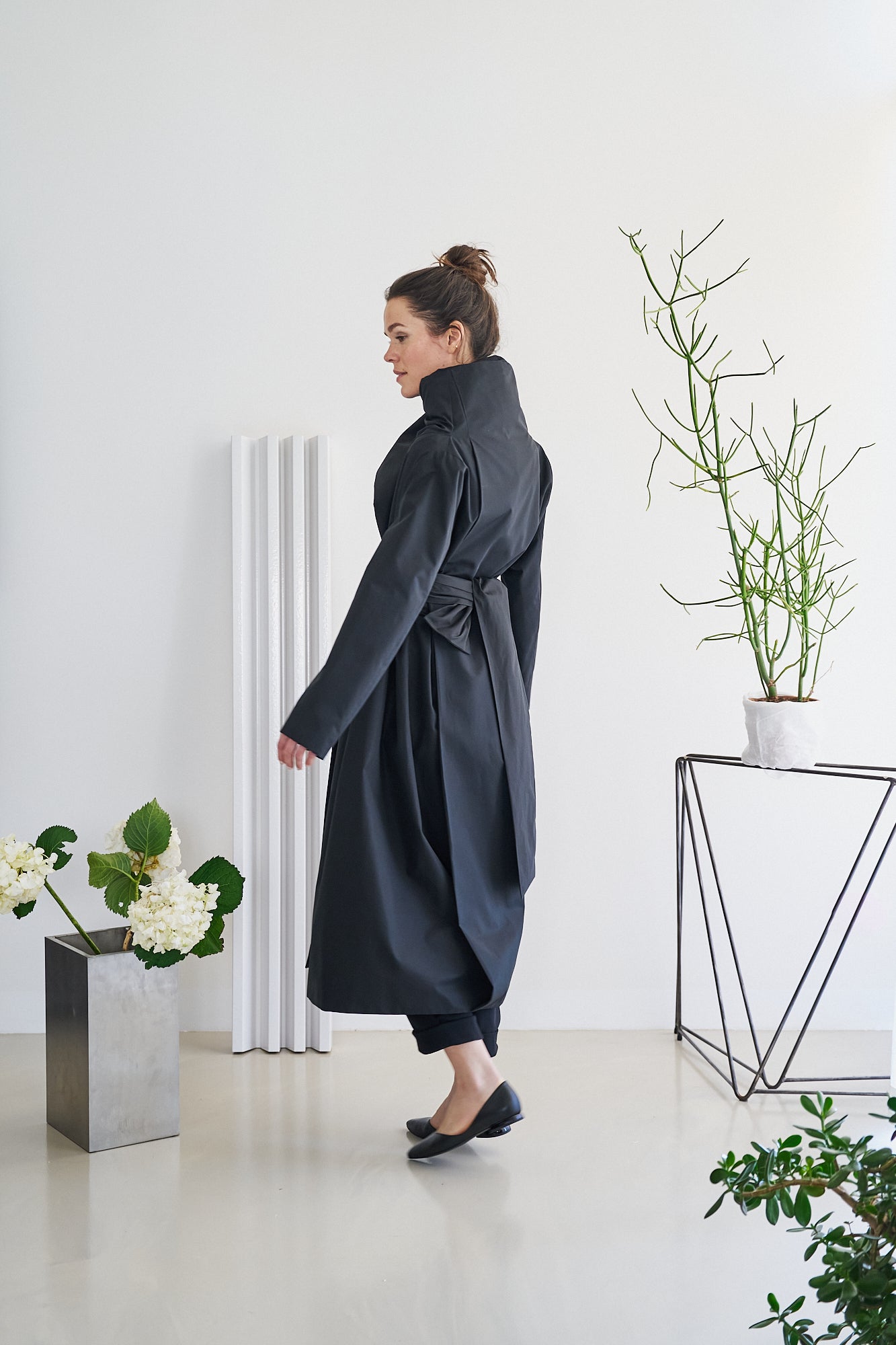 Etherea Summer COTTON KIMONO COAT BLACK
