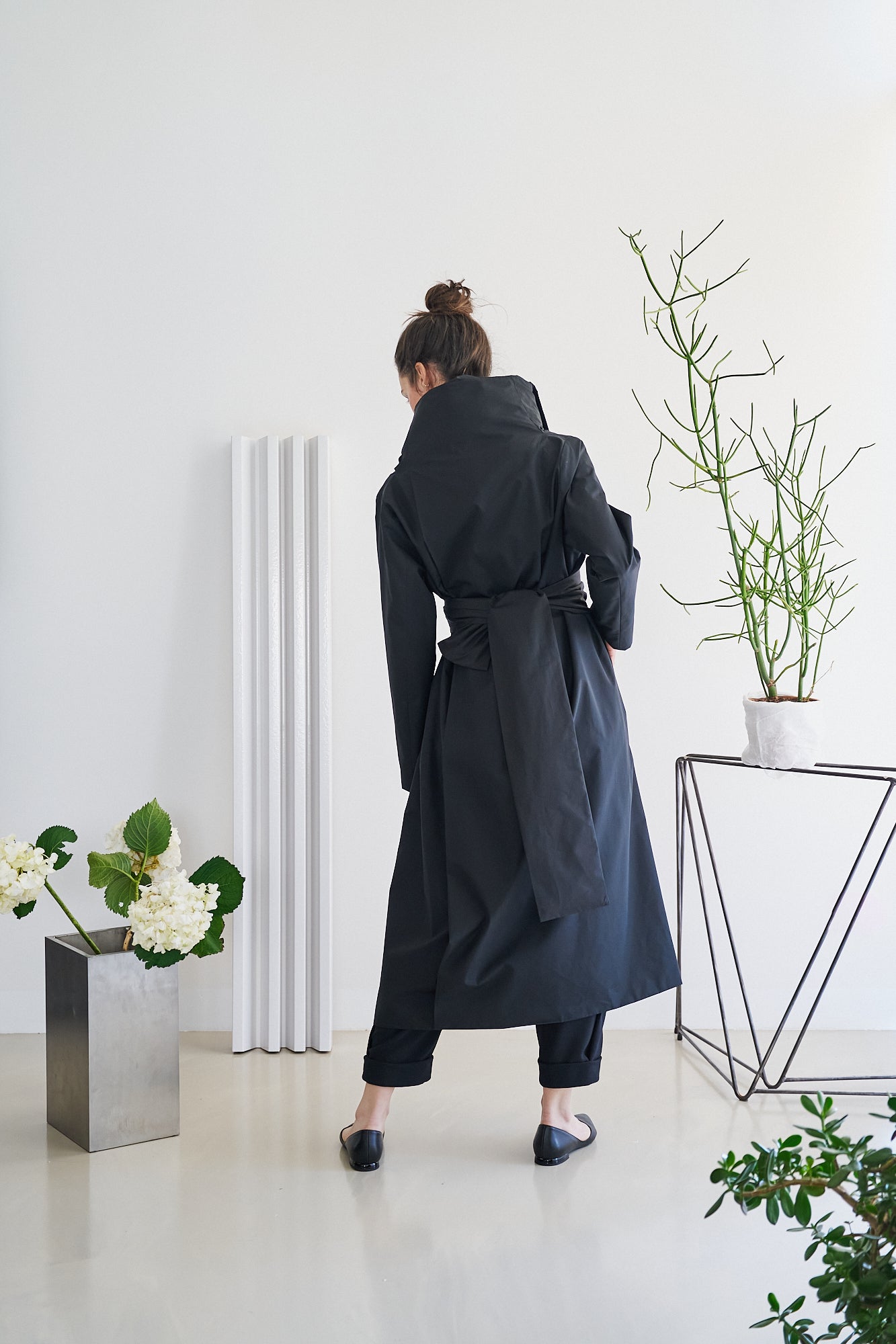 Etherea Summer COTTON KIMONO COAT BLACK