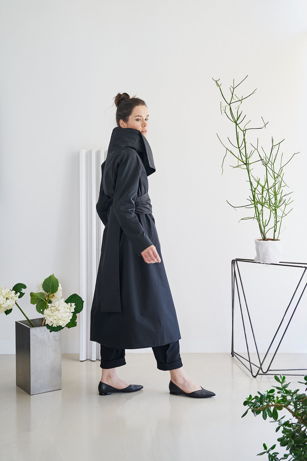 Etherea Summer COTTON KIMONO COAT BLACK