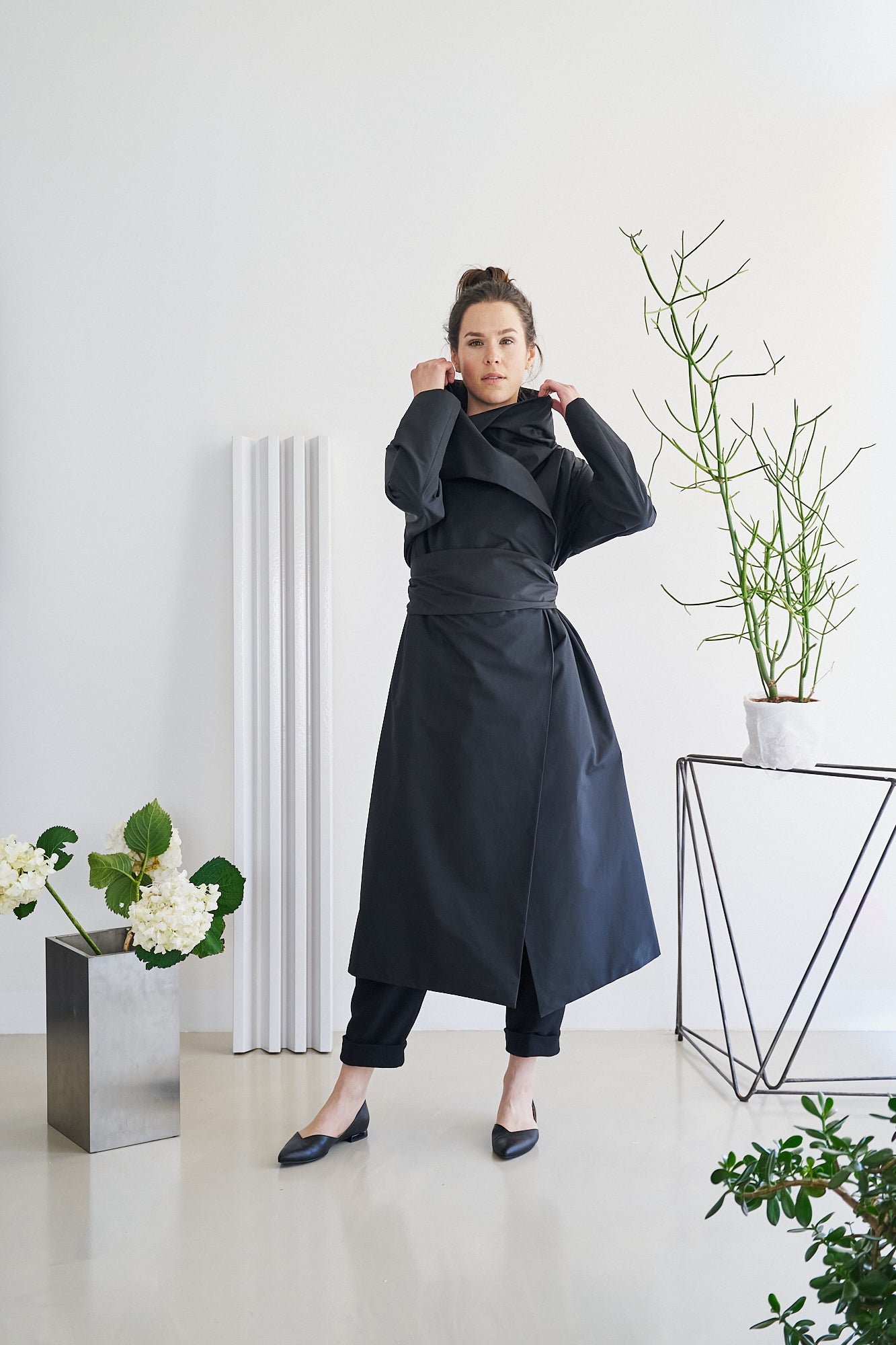 Etherea Summer COTTON KIMONO COAT BLACK