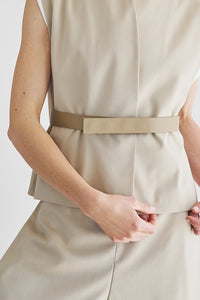ETHEREA LEATHER BELT TAUPE